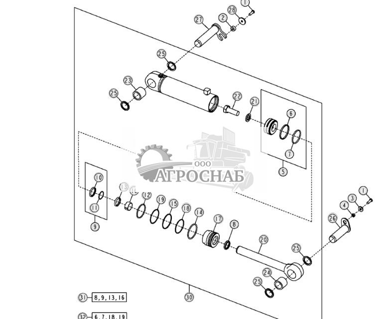 Цилиндр наклона ножа - ST3718 740.jpg